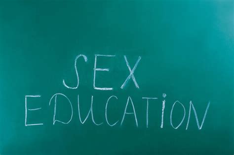 premium photo text sex education written on chalkboard