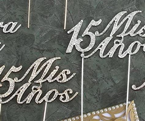 Mis Quince Anos Silver Rhinestone Cake Topper Keepsake Party Fiestas Hot Sex Picture