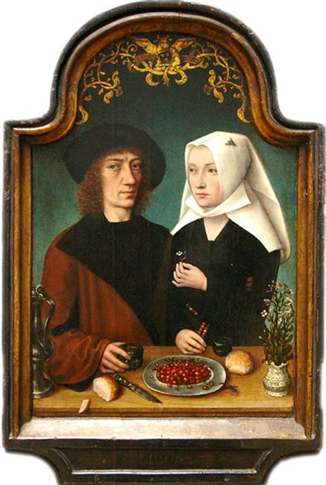 Self Portrait Of The Artist With His Wife By Master Of Frankfurt