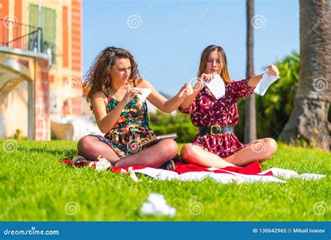 Angry Students Tearing Up Textbooks Stock Image Image Of Grass