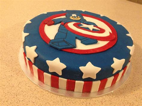 Captain America Themed Birthday Cake Captain America Lego Flickr