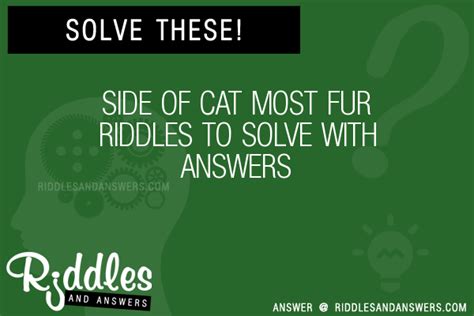 30 Side Of Cat Most Fur Riddles With Answers To Solve Puzzles