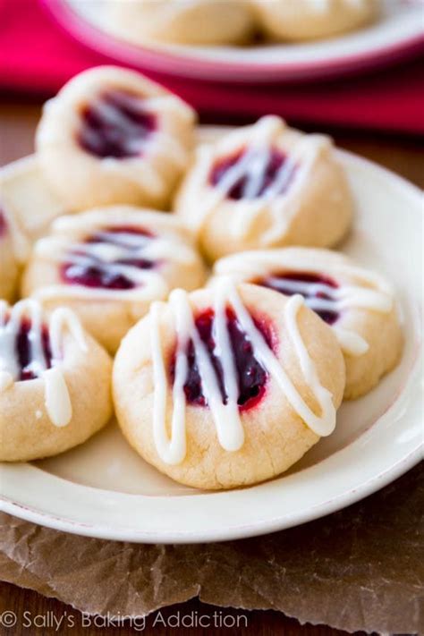 Raspberry Almond Thumbprint Cookies Sally S Baking Addiction