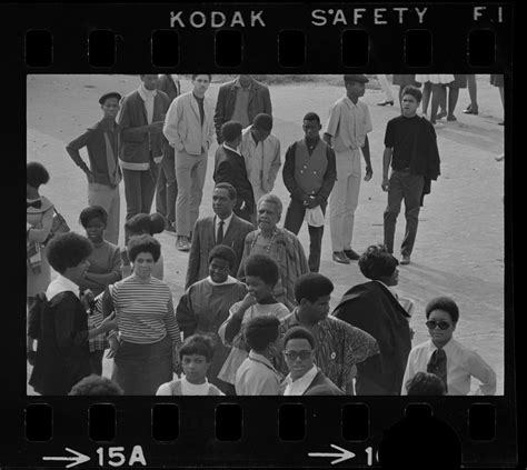 Speakers Most Likely Black Community Leaders Or Activists Seen In Middle Of Group During Black