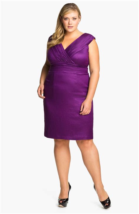 Adrianna Papell Shimmer Surplice Sheath Dress Plus Nordstrom