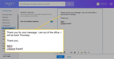 Comment Configurer La Réponse Automatique Yahoo Mail