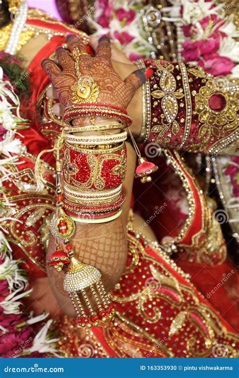 Hindu Wedding Ritual Wherein Bride And Groom Hand Stock Photo Image