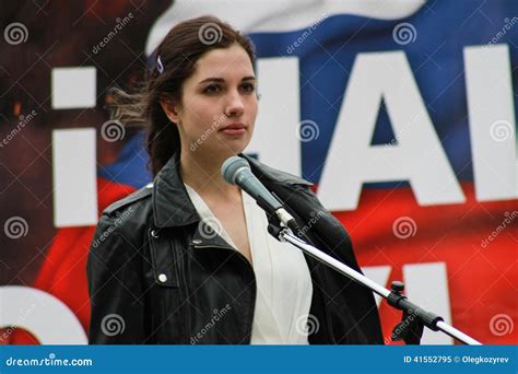 nadia tolokonnikova pussy riot on the peace march in support of ukraine editorial image