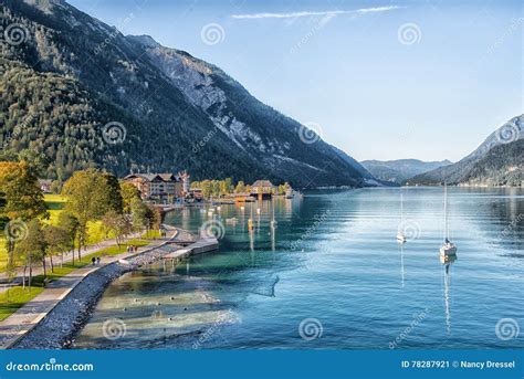 Beautiful Lake Achensee In Tyrol Austria Editorial Photo Image Of