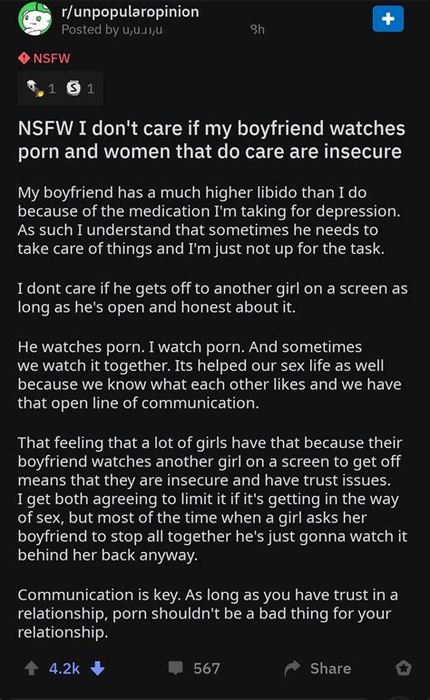 any woman who is against porn must be insecure about herself not like me the cool girl r