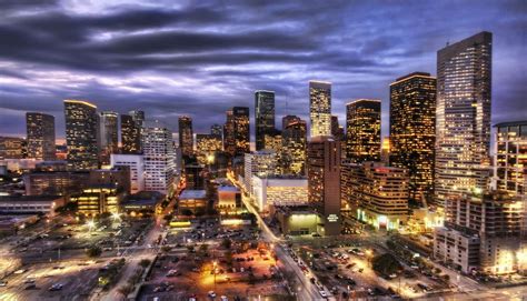 Houston Texas Houston Skyline Downtown Houston Hdr Photography