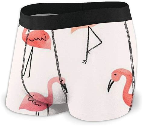 Flamingos Men S Underwear Boxer Briefs No Ride Up Short Leg Underwear S