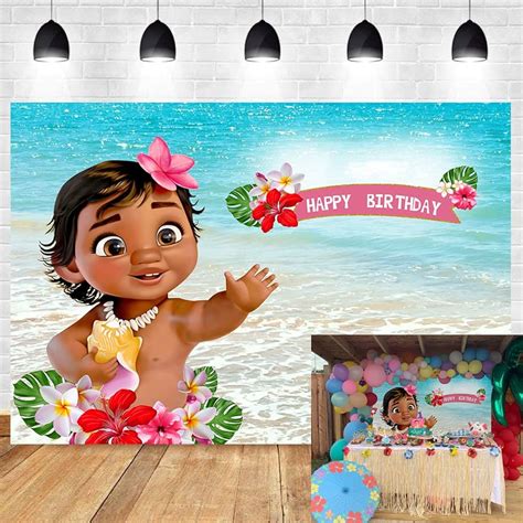 Editable Disney Princess Baby Moana Birthday Party Invitation Diy