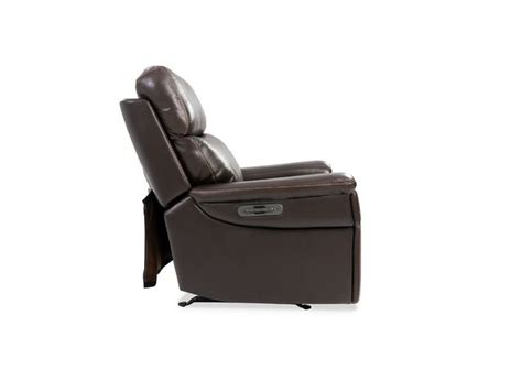 Arula Chocolate Leather Rocker Recliner Bob Mills Furniture