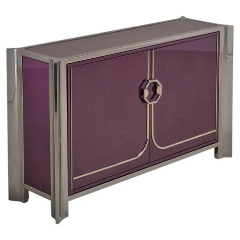 We have been selling affordable kitchen cabinets online for over 15 years. Aubergine Lacquered Two-Door Cabinet by Mastercraft, 1980s For Sale at 1stdibs