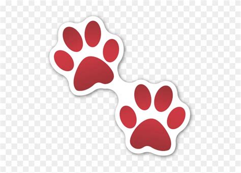 Red Dog Paw Clipart
