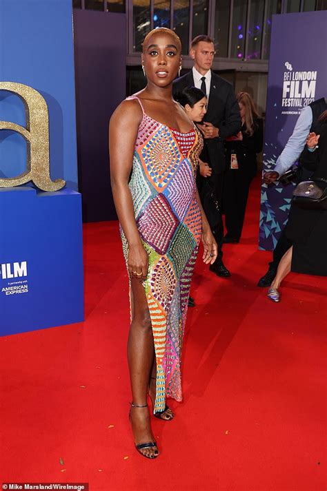Lashana Lynch Puts On A Leggy Display In A Sequinned Gown At Matilda The Musical World Premiere