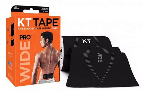 Kt Tape Pro Wide 4 X 10 Black 10 Ct
