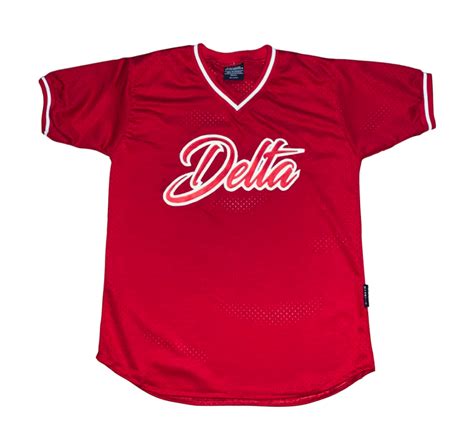 Delta Script Retro Baseball Jersey Backorder Klassik Greekwear