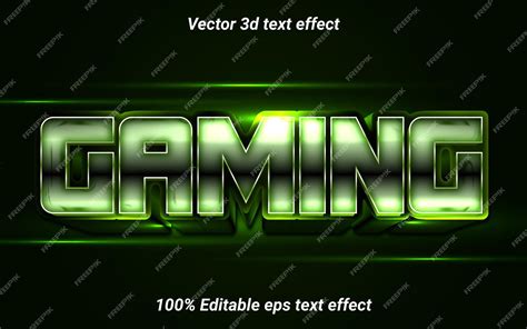 Premium Vector Gaming Editable 3d Text Effect