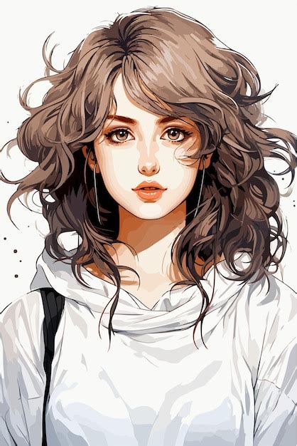 Premium Vector Young Girl Anime Style Character Vector Illustration