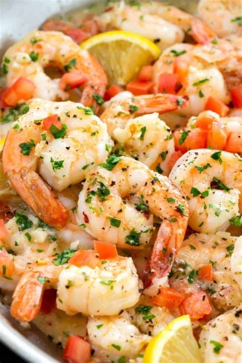 Shrimp scampi is succulent seafood and tomatoes mixed in a tangy lemon garlic sauce which pairs cook for 2 minutes, not moving the shrimp. Shrimp Scampi - Jessica Gavin