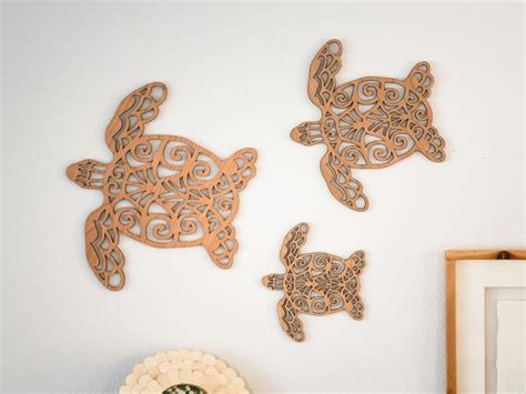 Wood Sea Turtle Wall Decor Beach House Decor Ocean Wall Art Etsy In