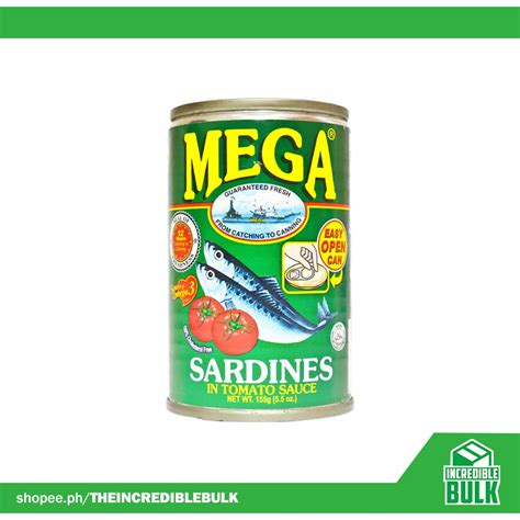 Mega Sardines In Tomato Sauce 155g Shopee Philippines