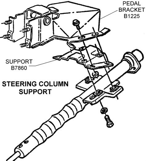 Steering Column Support Diagram View Chicago Corvette Supply