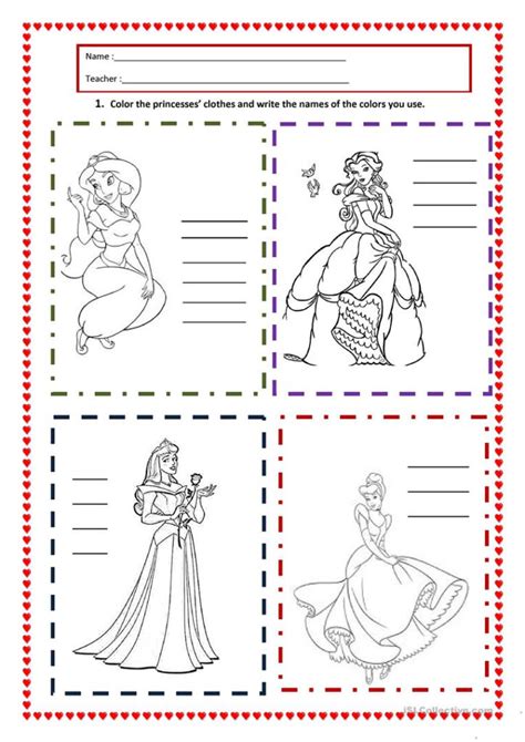 The Printable Princess Worksheets 159 Lyana Worksheets