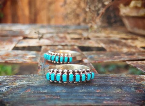 Turquiose Ring For Women Zuni Jewelry Native American Indian Ring