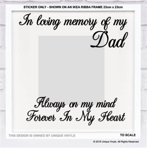 Details About In Loving Memory Of My Dad Always On My Mind Forever In