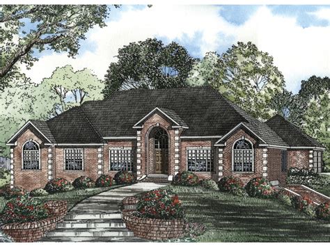 Leroux Brick Ranch Home Plan 055s 0046 House Plans And More
