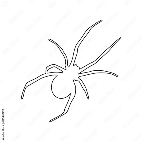 Spider Outline Icon Symbol Design Vector Illustration Of Spider