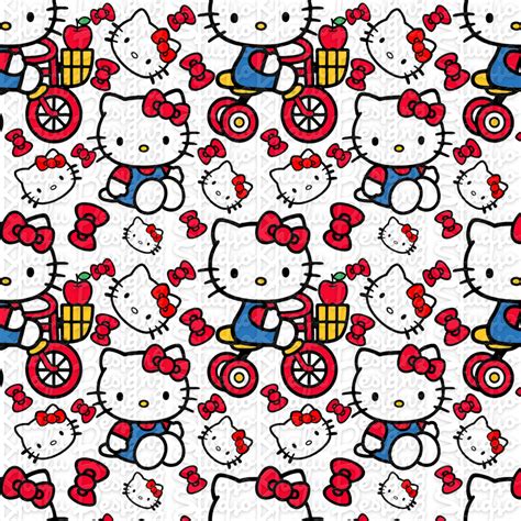 Hello Kitty Pattern Seamless Hello Kitty Pattern Digital Etsy