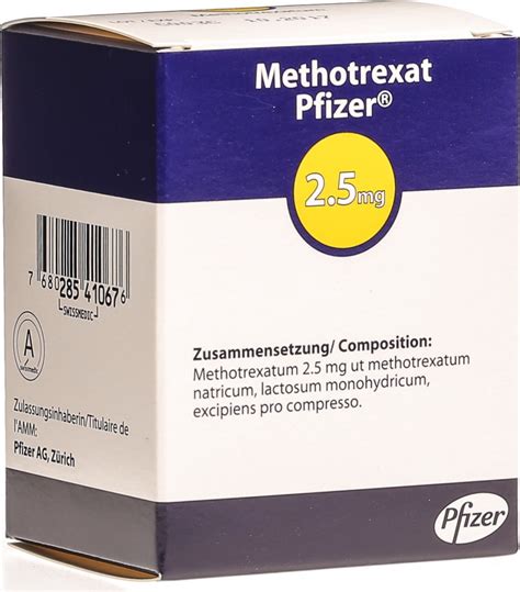 Methotrexat Pfizer Tabletten 25mg 100 Stück In Der Adler Apotheke