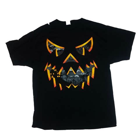 Buy Happy Halloween Jack O Lantern Graphic T Shirt Mens Black Xl X