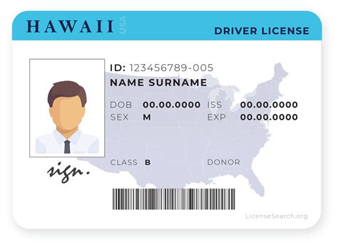 Hawaii Driver License License Lookup