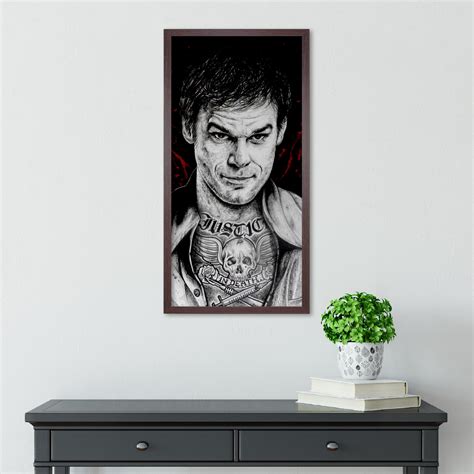 Dexter Tattoo Wayne Maguire Inked Ikons Long Panel Framed Wall Art Print 12x25 Ebay