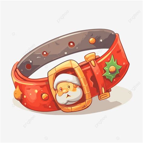 Santas Belt Vector Sticker Clipart Christmas Christmas Collar