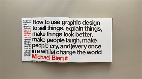 Michael Bierut How To Use Graphic Design To Review And Flip Through