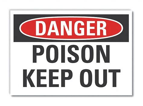 Lyle Poison Danger Label 10inx14in Polyester 63jy92lcu4 0377 Nd