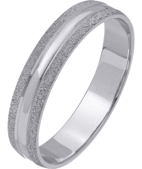 Browse our beautiful range and tailor your perfect ring online today. Buy Revere 9ct White Gold Frosted Edge Ring - 4mm - N ...