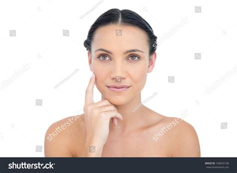 Thoughtful Nude Model Posing Finger On Stock Photo 148925108 Shutterstock