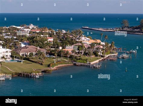 vue aérienne de jupiter island en floride photo stock alamy