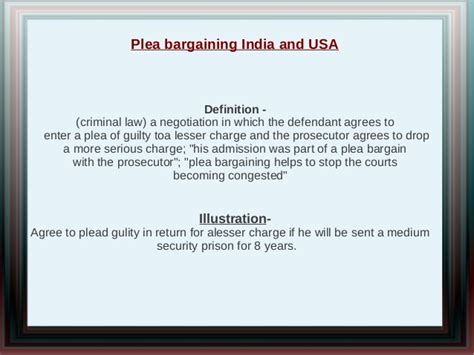 plea and bargaing ppt for presentation