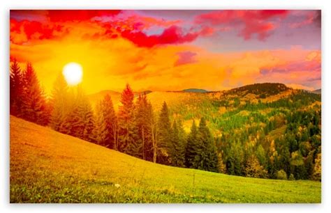 Colorful Sunrise Mountain Landscape Ultra Hd Desktop