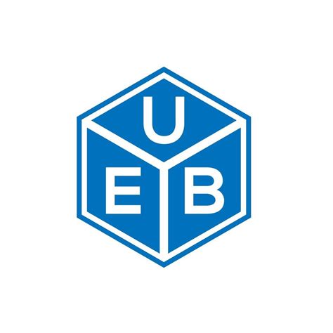 UEB Letter Logo Design On Black Background UEB Creative Initials