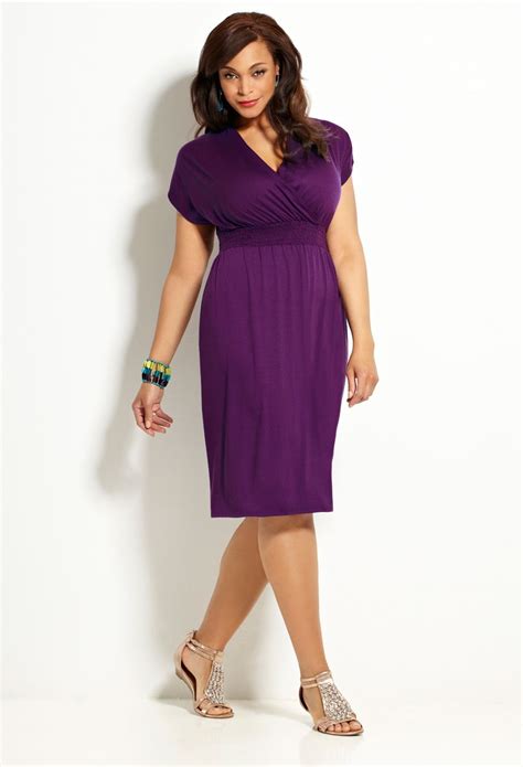 Cap Sleeve Solid Dress Purple Plus Size Dresses Fashion Plus Dresses