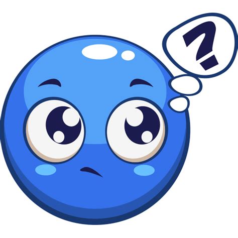 Blue Questioning Smiley Symbols And Emoticons